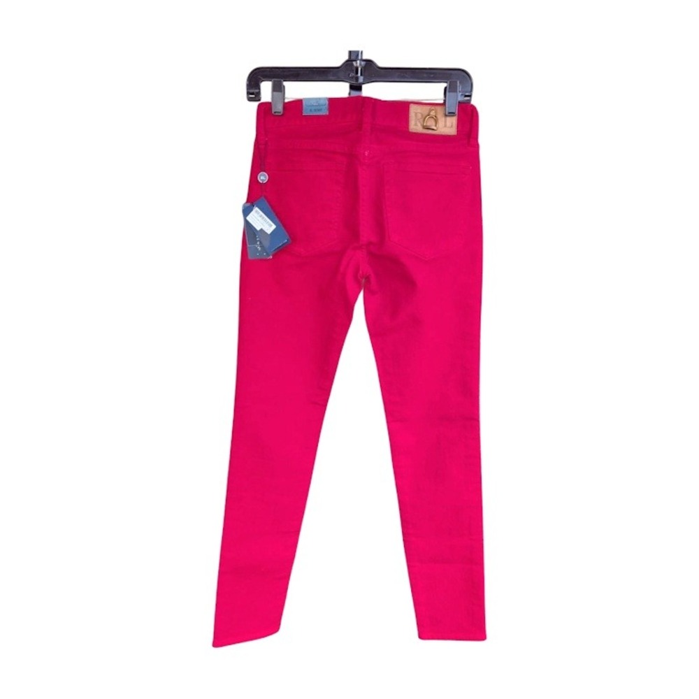 NWT Ralph Lauren RL Skinny Jeans Women Red W26 Cotton Blend Mid Rise